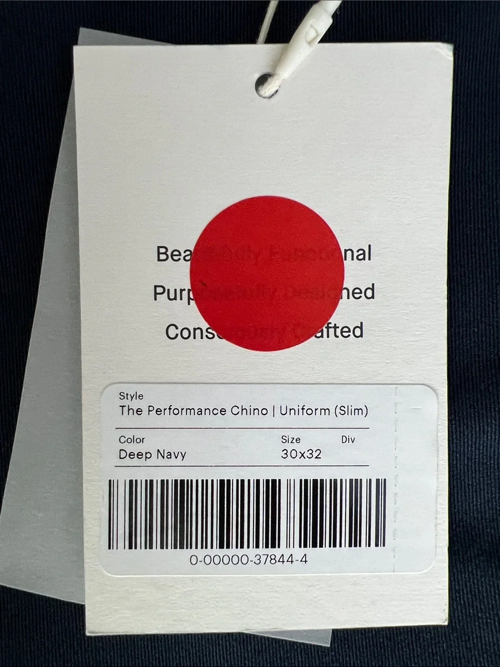 New Everlane THE PERFORMANCE CHINO Slim Fit in Deep Navy Size 30 X 32